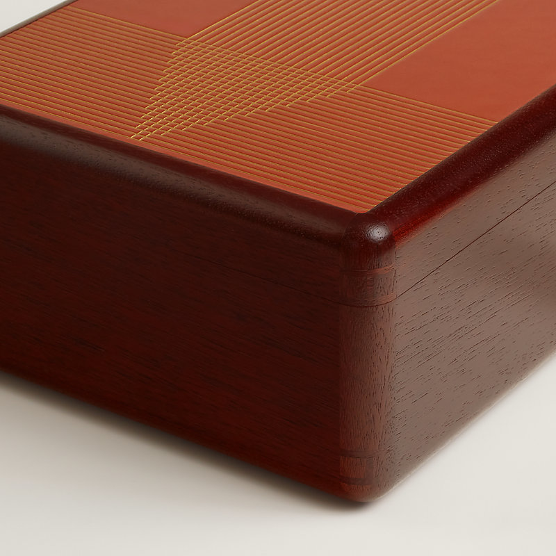 Casaque H Milleraies poker box - Yellow | Hermès USA